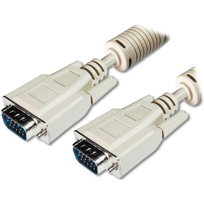 Кабель DIGITUS VGA (M/M), ферит, 10м, бежевий (AK-310103-100-E) Кабель DIGITUS VGA (M/M), ферит, 10м, бежевий (AK-310103-100-E)