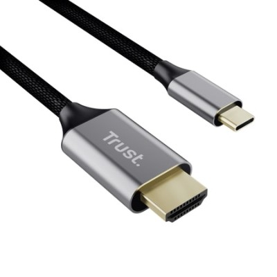 Кабель Trust Calyx USB-C to HDMI заряджання/синхронізації, чорний (25630_TRUST) Кабель Trust Calyx USB-C to HDMI заряджання/синхронізації, чорний (25630_TRUST)