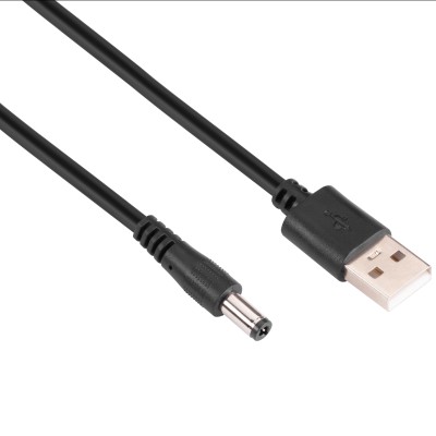 Кабель USB-A > DC 5.5х2.1мм живлення 2Е 1м, 5В/1.5A, чорний (1283126552816) Кабель USB-A > DC 5.5х2.1мм живлення 2Е 1м, 5В/1.5A, чорний (1283126552816)
