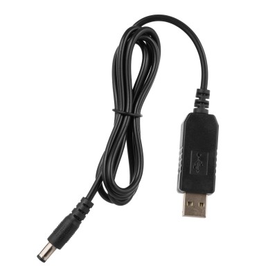 Кабель USB-A > DC 5.5х2.5мм живлення 2Е 1м, 12В/1A, чорний (2E-CCAD12-BK) Кабель USB-A > DC 5.5х2.5мм живлення 2Е 1м, 12В/1A, чорний (2E-CCAD12-BK)