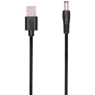 Кабель USB-A > DC 5.5х2.5мм живлення 2Е 1м, 5В/1.5A, чорний (1283126552823) Кабель USB-A > DC 5.5х2.5мм живлення 2Е 1м, 5В/1.5A, чорний (1283126552823)