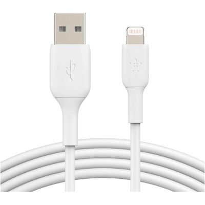 Кабель USB-A > Lightning заряджання/синхронізації Belkin 1м, 12Вт, PVC, (2 Pack), білий (CAA001BT1MWH2PK) Кабель USB-A > Lightning заряджання/синхронізації Belkin 1м, 12Вт, PVC, (2 Pack), білий (CAA001BT1MWH2PK)