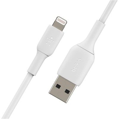 Кабель USB-A > Lightning заряджання/синхронізації Belkin 1м, 12Вт, PVC, (2 Pack), білий (CAA001BT1MWH2PK) Кабель USB-A > Lightning заряджання/синхронізації Belkin 1м, 12Вт, PVC, (2 Pack), білий (CAA001BT1MWH2PK)