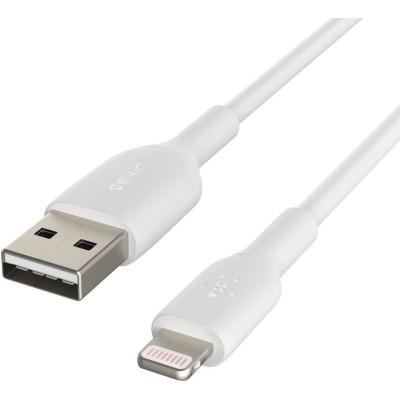 Кабель USB-A > Lightning заряджання/синхронізації Belkin 1м, 12Вт, PVC, (2 Pack), білий (CAA001BT1MWH2PK) Кабель USB-A > Lightning заряджання/синхронізації Belkin 1м, 12Вт, PVC, (2 Pack), білий (CAA001BT1MWH2PK)