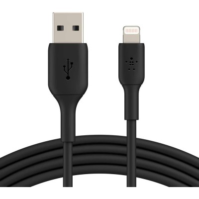 Кабель USB-A > Lightning заряджання/синхронізації Belkin 1м, 12Вт, PVC, чорний (CAA001BT1MBK) Кабель USB-A > Lightning заряджання/синхронізації Belkin 1м, 12Вт, PVC, чорний (CAA001BT1MBK)
