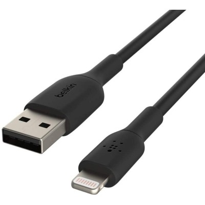 Кабель USB-A > Lightning заряджання/синхронізації Belkin 1м, 12Вт, PVC, чорний (CAA001BT1MBK) Кабель USB-A > Lightning заряджання/синхронізації Belkin 1м, 12Вт, PVC, чорний (CAA001BT1MBK)