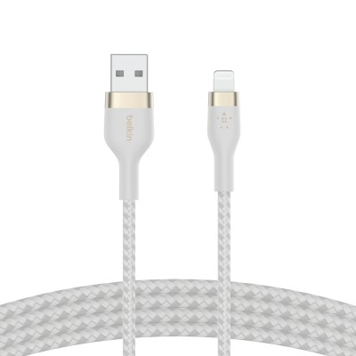 Кабель USB-A > Lightning заряджання/синхронізації Belkin 1м, плетений, силіконовий, з ремінцем на магніті, білий (CAA010BT1MWH) Кабель USB-A > Lightning заряджання/синхронізації Belkin 1м, плетений, силіконовий, з ремінцем на магніті, білий (CAA010BT1MWH)