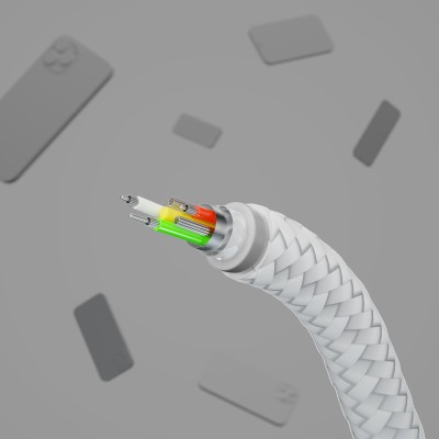 Кабель USB-A > Lightning заряджання/синхронізації Belkin 1м, плетений, силіконовий, з ремінцем на магніті, білий (CAA010BT1MWH) Кабель USB-A > Lightning заряджання/синхронізації Belkin 1м, плетений, силіконовий, з ремінцем на магніті, білий (CAA010BT1MWH)