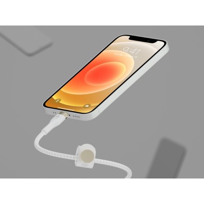 Кабель USB-A > Lightning заряджання/синхронізації Belkin 1м, плетений, силіконовий, з ремінцем на магніті, білий (CAA010BT1MWH) Кабель USB-A > Lightning заряджання/синхронізації Belkin 1м, плетений, силіконовий, з ремінцем на магніті, білий (CAA010BT1MWH)