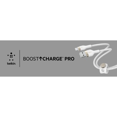 Кабель USB-A > Lightning заряджання/синхронізації Belkin 1м, плетений, силіконовий, з ремінцем на магніті, білий (CAA010BT1MWH) Кабель USB-A > Lightning заряджання/синхронізації Belkin 1м, плетений, силіконовий, з ремінцем на магніті, білий (CAA010BT1MWH)