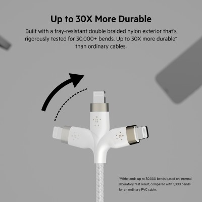 Кабель USB-A > Lightning заряджання/синхронізації Belkin 1м, плетений, силіконовий, з ремінцем на магніті, білий (CAA010BT1MWH) Кабель USB-A > Lightning заряджання/синхронізації Belkin 1м, плетений, силіконовий, з ремінцем на магніті, білий (CAA010BT1MWH)