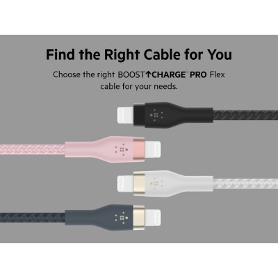 Кабель USB-A > Lightning заряджання/синхронізації Belkin 1м, плетений, силіконовий, з ремінцем на магніті, білий (CAA010BT1MWH) Кабель USB-A > Lightning заряджання/синхронізації Belkin 1м, плетений, силіконовий, з ремінцем на магніті, білий (CAA010BT1MWH)