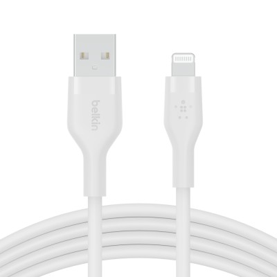 Кабель USB-A > Lightning заряджання/синхронізації Belkin 1м, силіконовий з кліпсою, білий (CAA008BT1MWH) Кабель USB-A > Lightning заряджання/синхронізації Belkin 1м, силіконовий з кліпсою, білий (CAA008BT1MWH)