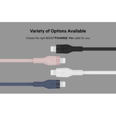 Кабель USB-A > Lightning заряджання/синхронізації Belkin 1м, силіконовий з кліпсою, білий (CAA008BT1MWH) Кабель USB-A > Lightning заряджання/синхронізації Belkin 1м, силіконовий з кліпсою, білий (CAA008BT1MWH)