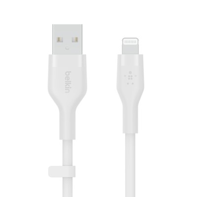 Кабель USB-A > Lightning заряджання/синхронізації Belkin 1м, силіконовий з кліпсою, білий (CAA008BT1MWH) Кабель USB-A > Lightning заряджання/синхронізації Belkin 1м, силіконовий з кліпсою, білий (CAA008BT1MWH)