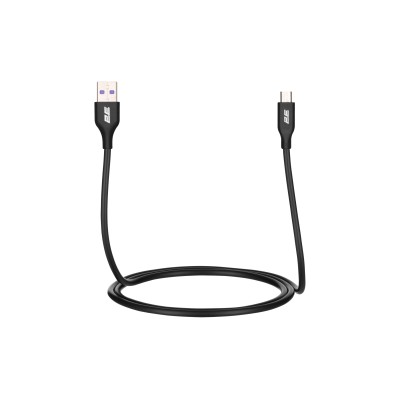 Кабель USB-A > microUSB заряджання/синхронізації 2E 1м, Glow, чорний (2E-CCAM-BL)