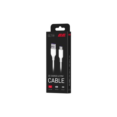 Кабель USB-A > USB-C заряджання/синхронізації 2E 1м, Type-C, Glow, білий (2E-CCAC-WH) Кабель USB-A > USB-C заряджання/синхронізації 2E 1м, Type-C, Glow, білий (2E-CCAC-WH)