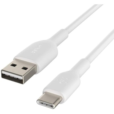 Кабель USB-A > USB-C заряджання/синхронізації Belkin 2м, 15Вт, Type-C, PVC, білий (CAB001BT2MWH) Кабель USB-A > USB-C заряджання/синхронізації Belkin 2м, 15Вт, Type-C, PVC, білий (CAB001BT2MWH)