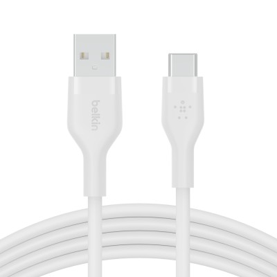 Кабель USB-A > USB-C заряджання/синхронізації Belkin 2м, 15Вт, Type-C, силіконовий з кліпсою, білий (CAB008BT2MWH) Кабель USB-A > USB-C заряджання/синхронізації Belkin 2м, 15Вт, Type-C, силіконовий з кліпсою, білий (CAB008BT2MWH)