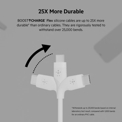 Кабель USB-A > USB-C заряджання/синхронізації Belkin 2м, 15Вт, Type-C, силіконовий з кліпсою, білий (CAB008BT2MWH) Кабель USB-A > USB-C заряджання/синхронізації Belkin 2м, 15Вт, Type-C, силіконовий з кліпсою, білий (CAB008BT2MWH)