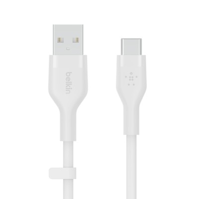 Кабель USB-A > USB-C заряджання/синхронізації Belkin 2м, 15Вт, Type-C, силіконовий з кліпсою, білий (CAB008BT2MWH) Кабель USB-A > USB-C заряджання/синхронізації Belkin 2м, 15Вт, Type-C, силіконовий з кліпсою, білий (CAB008BT2MWH)