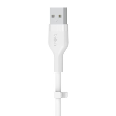 Кабель USB-A > USB-C заряджання/синхронізації Belkin 2м, 15Вт, Type-C, силіконовий з кліпсою, білий (CAB008BT2MWH) Кабель USB-A > USB-C заряджання/синхронізації Belkin 2м, 15Вт, Type-C, силіконовий з кліпсою, білий (CAB008BT2MWH)