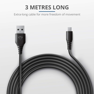 Кабель USB-C > Lightning заряджання/синхронізації Trust GXT 226 FOR PS5 3м, Type-C, чорний (24168_TRUST) Кабель USB-C > Lightning заряджання/синхронізації Trust GXT 226 FOR PS5 3м, Type-C, чорний (24168_TRUST)
