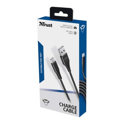 Кабель USB-C > Lightning заряджання/синхронізації Trust GXT 226 FOR PS5 3м, Type-C, чорний (24168_TRUST) Кабель USB-C > Lightning заряджання/синхронізації Trust GXT 226 FOR PS5 3м, Type-C, чорний (24168_TRUST)