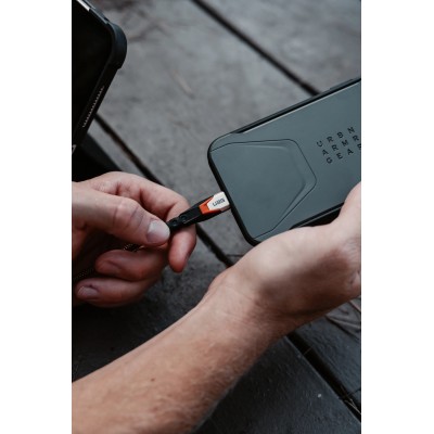 Кабель USB-C > USB-C 3.2 заряджання/синхронізації UAG 0.75м, 240Вт, Type-C, Rugged Double Braided Nylon, Black/Orange (9B4415114 Кабель USB-C > USB-C 3.2 заряджання/синхронізації UAG 0.75м, 240Вт, Type-C, Rugged Double Braided Nylon, Black/Orange (9B4415114