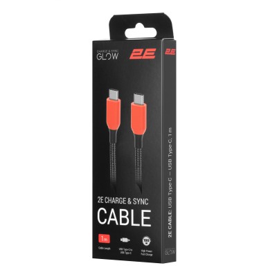 Кабель USB-C > USB-C заряджання/синхронізації 2E 1м, 100Вт Type-C, чорний (2E-CC100-WH) Кабель USB-C > USB-C заряджання/синхронізації 2E 1м, 100Вт Type-C, чорний (2E-CC100-WH)