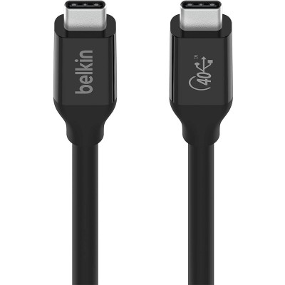 Кабель USB-C > USB-C заряджання/синхронізації Belkin 0.8м, 100Вт, Type-C, USB4, 40Гбс, чорний (INZ001BT0.8MBK) Кабель USB-C > USB-C заряджання/синхронізації Belkin 0.8м, 100Вт, Type-C, USB4, 40Гбс, чорний (INZ001BT0.8MBK)