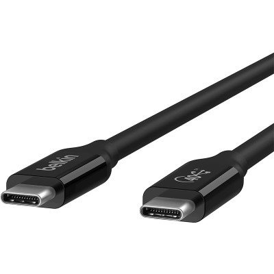 Кабель USB-C > USB-C заряджання/синхронізації Belkin 0.8м, 100Вт, Type-C, USB4, 40Гбс, чорний (INZ001BT0.8MBK) Кабель USB-C > USB-C заряджання/синхронізації Belkin 0.8м, 100Вт, Type-C, USB4, 40Гбс, чорний (INZ001BT0.8MBK)