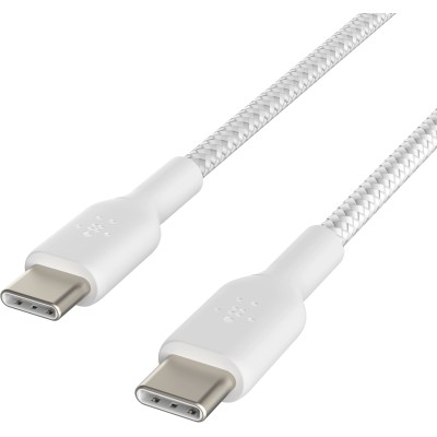 Кабель USB-C > USB-C заряджання/синхронізації Belkin 2м, 60Вт, Type-C, плетений, білий (CAB004BT2MWH) Кабель USB-C > USB-C заряджання/синхронізації Belkin 2м, 60Вт, Type-C, плетений, білий (CAB004BT2MWH)