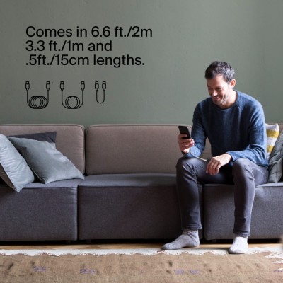 Кабель USB-C > USB-C заряджання/синхронізації Belkin 2м, 60Вт, Type-C, плетений, білий (CAB004BT2MWH) Кабель USB-C > USB-C заряджання/синхронізації Belkin 2м, 60Вт, Type-C, плетений, білий (CAB004BT2MWH)