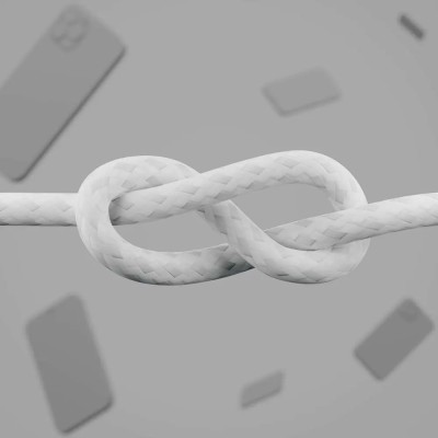 Кабель USB-C > USB-C заряджання/синхронізації Belkin 2м, 60Вт, Type-C, плетений, силіконовий, з ремінцем на магніті, білий (CAB0 Кабель USB-C > USB-C заряджання/синхронізації Belkin 2м, 60Вт, Type-C, плетений, силіконовий, з ремінцем на магніті, білий (CAB0