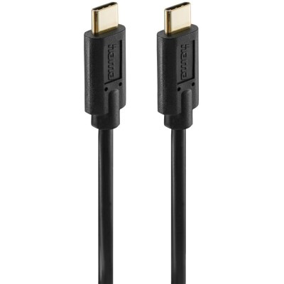 Кабель USB-С > USB-C заряджання/синхронізації Hama 1,5м, чорний (00086409) Кабель USB-С > USB-C заряджання/синхронізації Hama 1,5м, чорний (00086409)