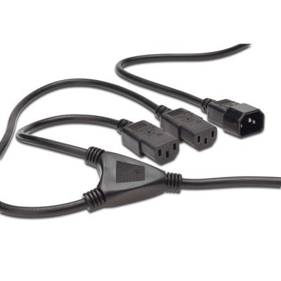 Кабель живлення DIGITUS C14 > 2xC13, 1.7м, чорний (AK-440400-017-S) Кабель живлення DIGITUS C14 > 2xC13, 1.7м, чорний (AK-440400-017-S)