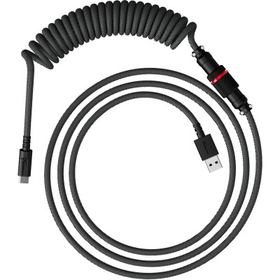 Кабель заряджання/синхронізації HyperX USB-A > USB-C, спіральний, 1.37м, сіро-чорний (6J679AA) Кабель заряджання/синхронізації HyperX USB-A > USB-C, спіральний, 1.37м, сіро-чорний (6J679AA)