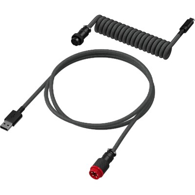 Кабель заряджання/синхронізації HyperX USB-A > USB-C, спіральний, 1.37м, сіро-чорний (6J679AA) Кабель заряджання/синхронізації HyperX USB-A > USB-C, спіральний, 1.37м, сіро-чорний (6J679AA)