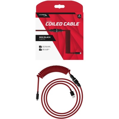 Кабель заряджання/синхронізації HyperX USB-A > USB-C, спіральний, 1.37м, чорний (6J677AA) Кабель заряджання/синхронізації HyperX USB-A > USB-C, спіральний, 1.37м, чорний (6J677AA)