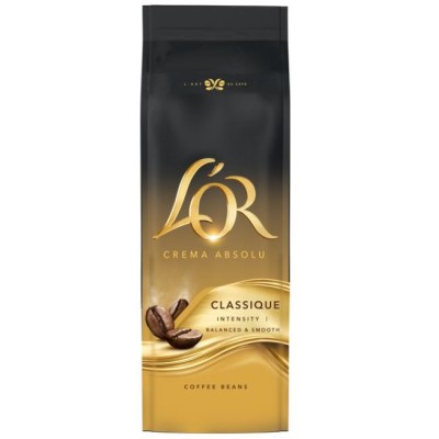 Кава L`OR зерна Crema Absolute Classic, 500г, купаж арабіка/робуста Кава L`OR зерна Crema Absolute Classic, 500г, купаж арабіка/робуста
