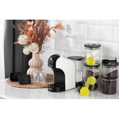 Кавоварка Ardesto капсульна, 0.8л, капсули Nespresso, Nescafe Dolce Gusto, мелена кава, сенсорне керування, білий (YCM-CNDE) Кавоварка Ardesto капсульна, 0.8л, капсули Nespresso, Nescafe Dolce Gusto, мелена кава, сенсорне керування, білий (YCM-CNDE)