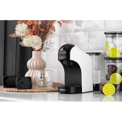 Кавоварка Ardesto капсульна, 0.8л, капсули Nespresso, Nescafe Dolce Gusto, мелена кава, сенсорне керування, білий (YCM-CNDE) Кавоварка Ardesto капсульна, 0.8л, капсули Nespresso, Nescafe Dolce Gusto, мелена кава, сенсорне керування, білий (YCM-CNDE)