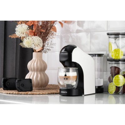 Кавоварка Ardesto капсульна, 0.8л, капсули Nespresso, Nescafe Dolce Gusto, мелена кава, сенсорне керування, білий (YCM-CNDE) Кавоварка Ardesto капсульна, 0.8л, капсули Nespresso, Nescafe Dolce Gusto, мелена кава, сенсорне керування, білий (YCM-CNDE)