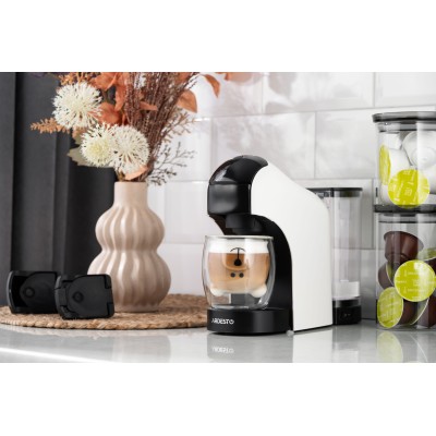 Кавоварка Ardesto капсульна, 0.8л, капсули Nespresso, Nescafe Dolce Gusto, мелена кава, сенсорне керування, білий (YCM-CNDE) Кавоварка Ardesto капсульна, 0.8л, капсули Nespresso, Nescafe Dolce Gusto, мелена кава, сенсорне керування, білий (YCM-CNDE)