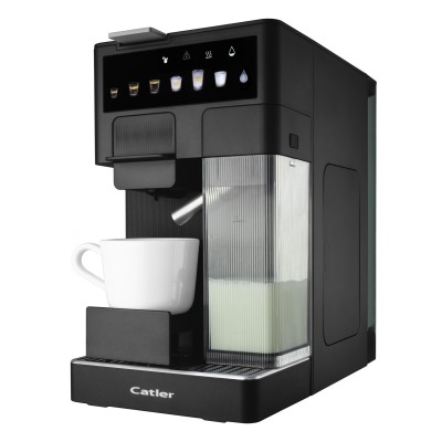 Кавоварка Catler капсульна Renzo 1.6л, капсули, мелена кава, сенсорне керування, автоматичний капучинатор, чорний (ES751BRENZO) Кавоварка Catler капсульна Renzo 1.6л, капсули, мелена кава, сенсорне керування, автоматичний капучинатор, чорний (ES751BRENZO)