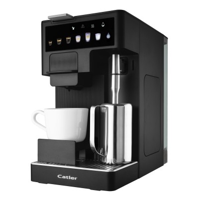 Кавоварка Catler капсульна Renzo 1.6л, капсули, мелена кава, сенсорне керування, автоматичний капучинатор, чорний (ES751BRENZO) Кавоварка Catler капсульна Renzo 1.6л, капсули, мелена кава, сенсорне керування, автоматичний капучинатор, чорний (ES751BRENZO)