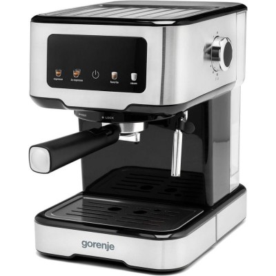 Кавоварка Gorenje ріжкова 1.5л, мелена, ручний капучинатор, нерж (ESCM15CD) Кавоварка Gorenje ріжкова 1.5л, мелена, ручний капучинатор, нерж (ESCM15CD)