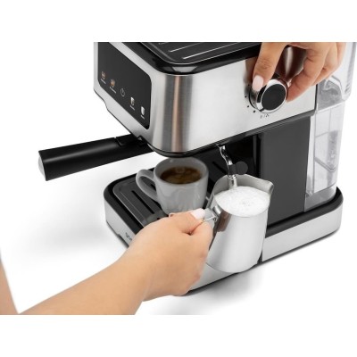 Кавоварка Gorenje ріжкова 1.5л, мелена, ручний капучинатор, нерж (ESCM15CD) Кавоварка Gorenje ріжкова 1.5л, мелена, ручний капучинатор, нерж (ESCM15CD)