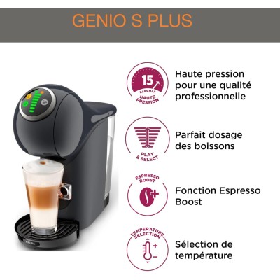 Кавоварка Krups капсульна Dolce Gusto Genio S Plus 0.8л, капсули, сенcорне керування, темно-сірий (KP340B10) Кавоварка Krups капсульна Dolce Gusto Genio S Plus 0.8л, капсули, сенcорне керування, темно-сірий (KP340B10)